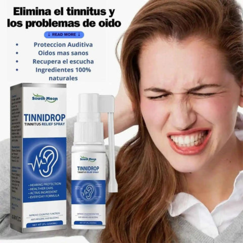 TINNIDROP Spray Natural de Limpieza Auditiva – Elimina cera y zumbidos en pocos días