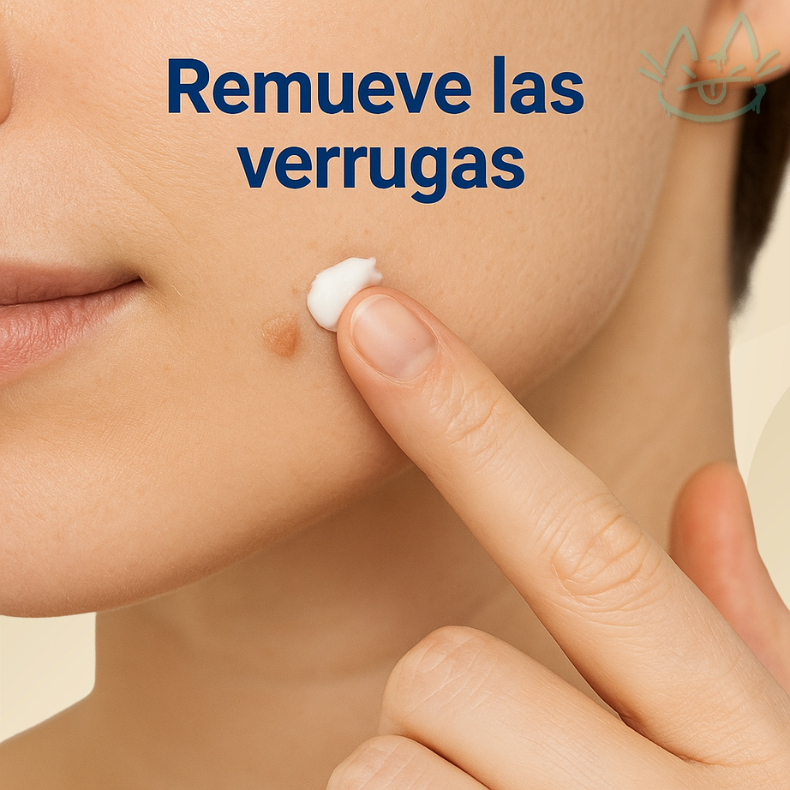 Crema Antiverrugas Natural - Tratamiento Eficaz - Resultados rápidos y sin marcas en tu piel