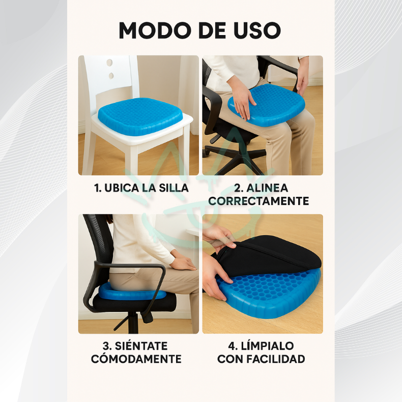 COJIN ORTOPÉDICO GEL – Alivio de Presión - Cuida tu espalda desde el primer día