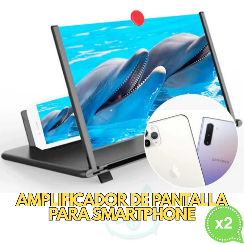 Amplificador de Pantalla para Smartphone – Transforma tu Teléfono en Mini Cine – Disfruta videos en grande en casa