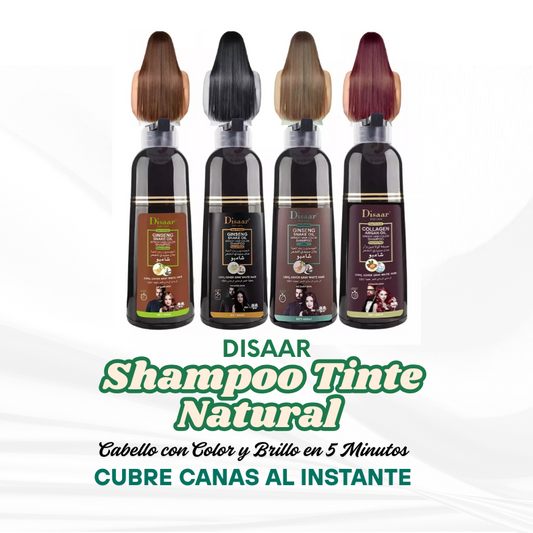 Shampoo Tinte Natural Disaar- Cubre Canas al Instante - Cabello con Color y Brillo en 5 Minutos