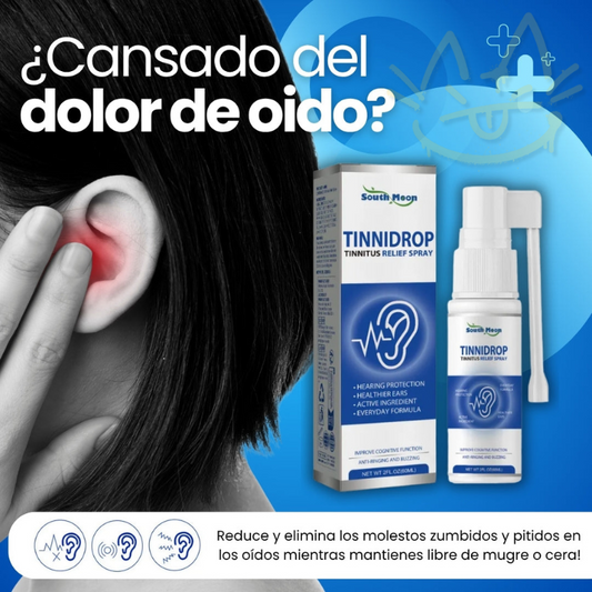 TINNIDROP Spray Natural de Limpieza Auditiva – Elimina cera y zumbidos en pocos días