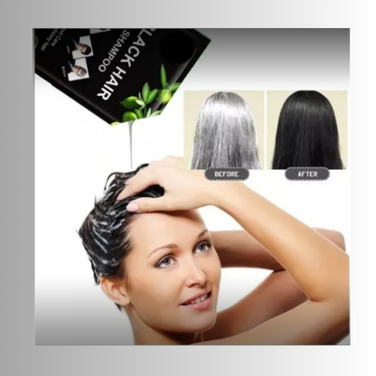 PACK SHAMPOO COLOR (10 SACHET)– Cubre Canas al Instante – Cabello Oscuro Natural en Solo 5 Minutos
