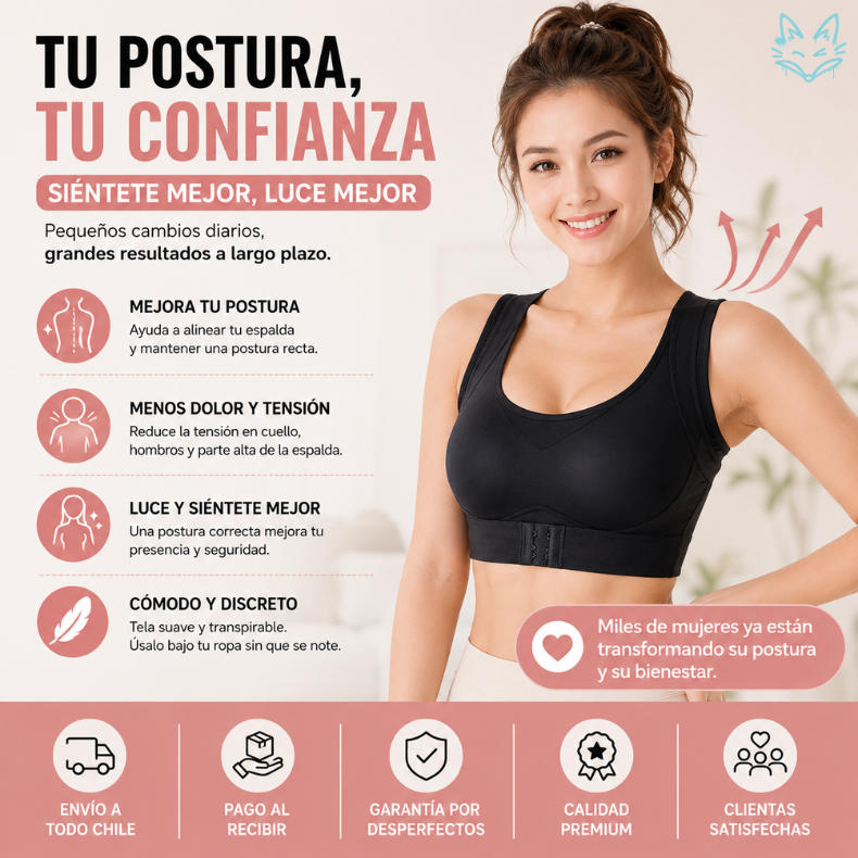 PosturaBella™ - Erguida y Segura con Comodidad Superior Diseñada para Nosotras