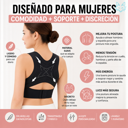 PosturaBella™ - Erguida y Segura con Comodidad Superior Diseñada para Nosotras