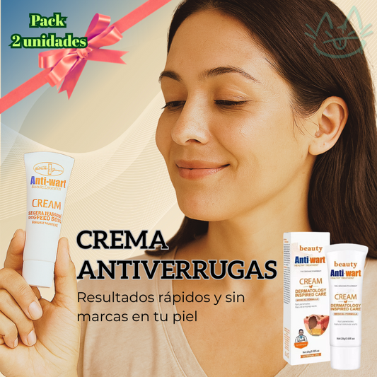 Crema Antiverrugas Natural - Tratamiento Eficaz - Resultados rápidos y sin marcas en tu piel